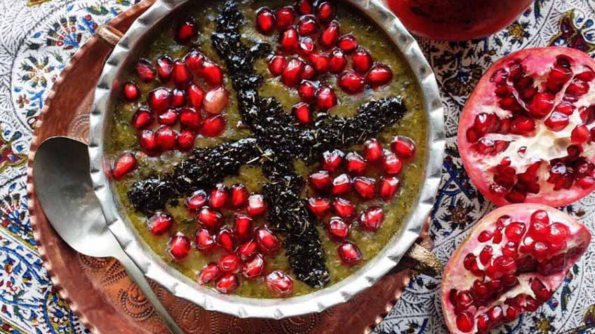 آش ایرانی: سبزی مخصوص آش انار