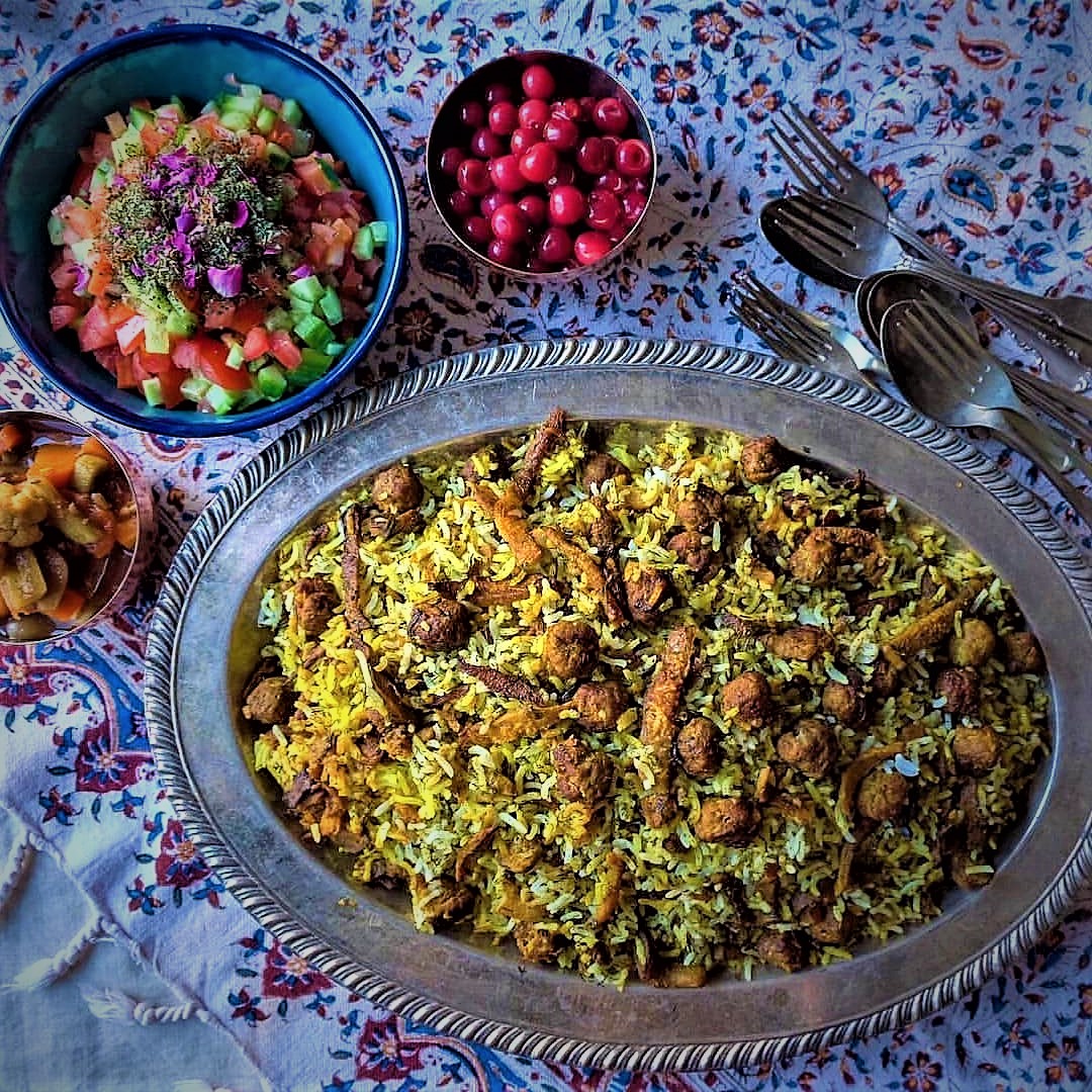کلم پلو شیرازی شیراز غذالند سرزمین غذا