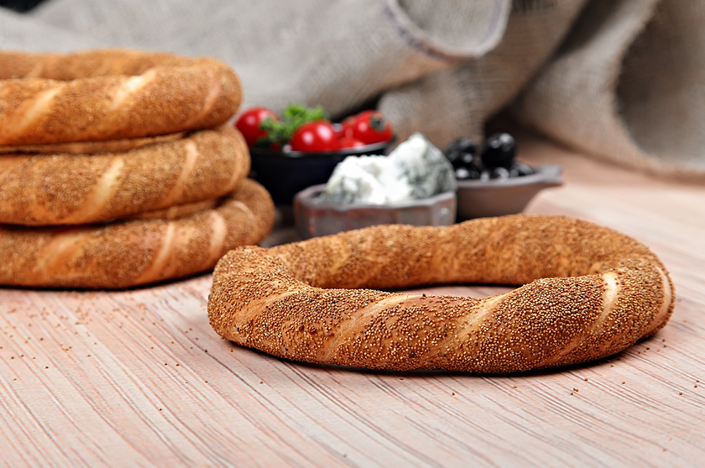 نان سیمیت ترکیه غذالند سرزمین غذا