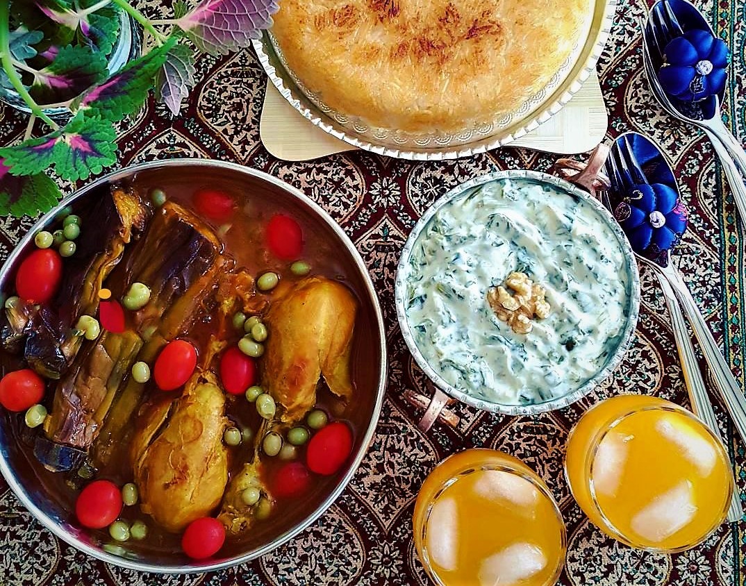 خورش کدو با مرغ غذالند سرزمین غذا ایران