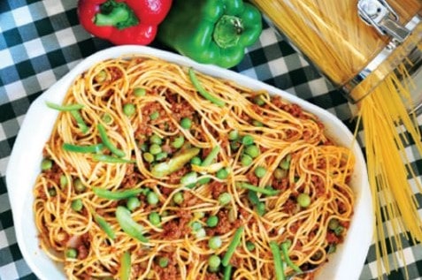 اسپاگتی نخود فرنگی